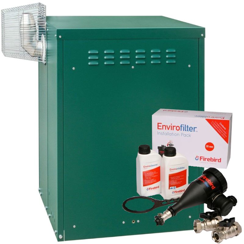 Firebird Envirolite Heatpac External Heat Only Oil Boiler 20-26kW with  Firebird Envirofilter 22mm In-Line System Filter, Cleaner u0026 Inhibitor (  ACC022FCI )