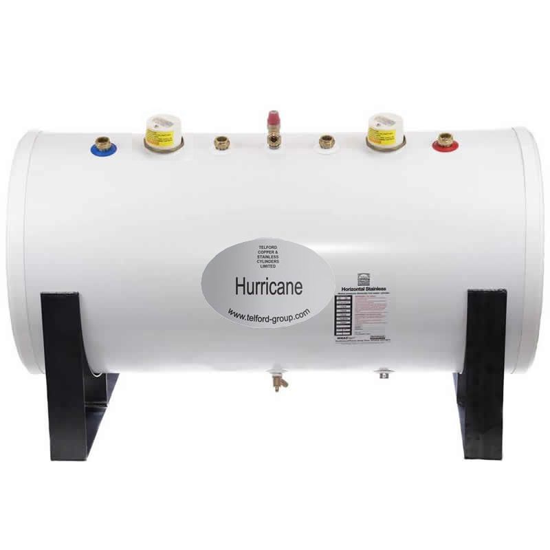 Telford Hurricane 125 Litre Unvented Horizontal Indirect Cylinder TWIN  IMMERSION
