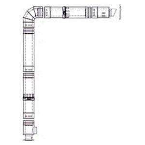 Mistral 15-41kW High Level Flue Kit Stainless Steel 120mm T2