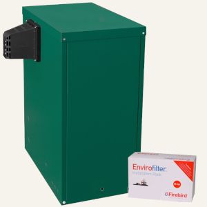 Firebird Envirogreen SLIMLINE Combipac External 26-35kW Combination Oil Boiler ( ECE035SCP ) with Firebird Envirofilter 28mm In-Line System Filter ( ACC028FCI )