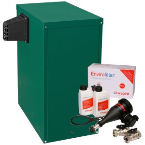 Firebird Envirogreen SLIMLINE Combipac External 20-26kW Combination Oil Boiler ( ECE026SCP ) with Firebird Envirofilter 22mm In-Line System Filter, Cleaner & Inhibitor ( ACC022FCI )