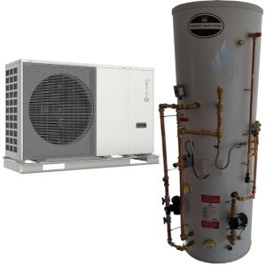 Clivet 4.2kW Air Source Heat Pump with Telford 170 Litre Pre Plumbed Heat Pump Cylinder Package